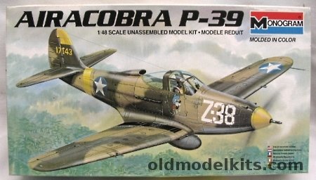 Monogram 1/48 P-39F Airacobra - 488th FS- 59th Fighter Group - Bagged, 6844 plastic model kit